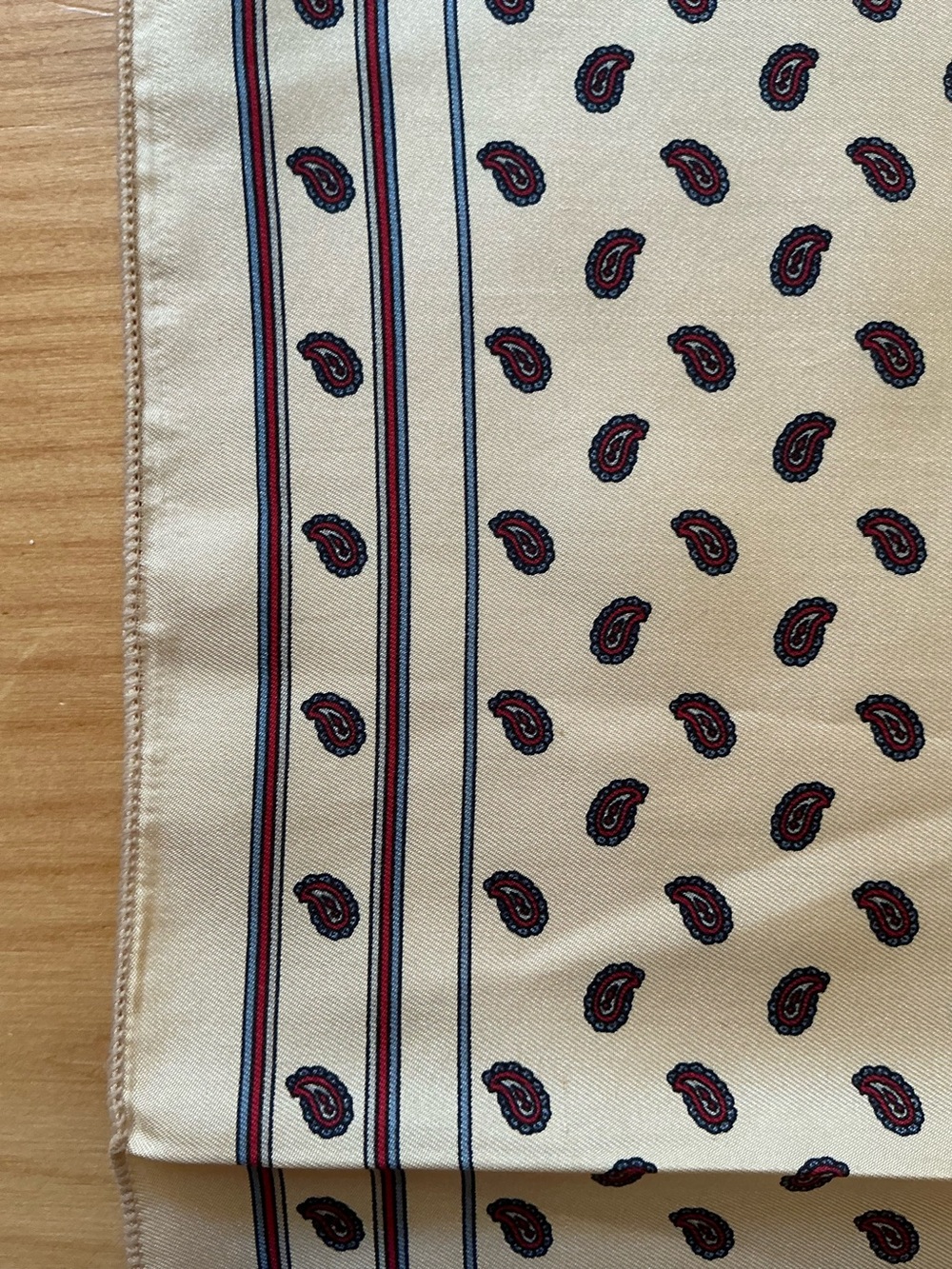 Vintage Fabris Giancarlo Venezia 100% Pure Silk Paisley Scarf Italy